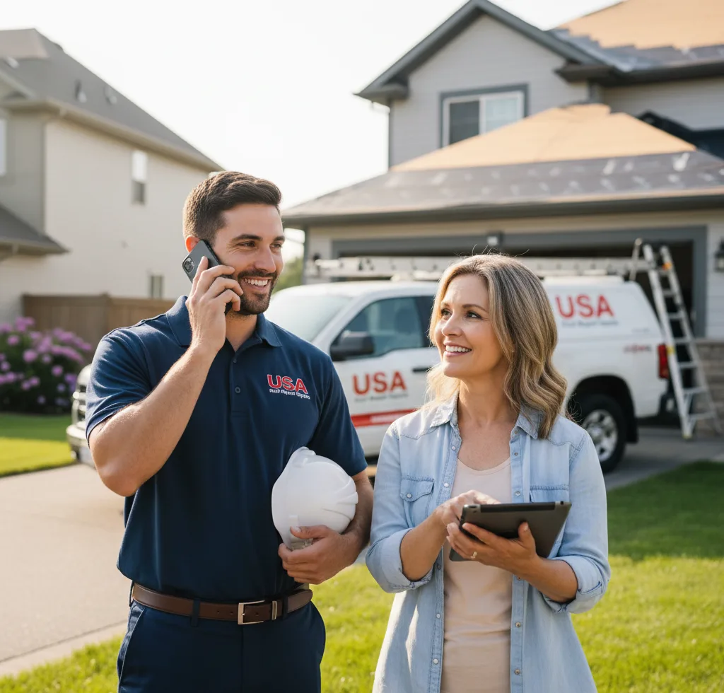 USA Roof Repair Experts customer support in Lindale